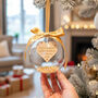 Personalised Wedding Anniversary Christmas Bauble, thumbnail 1 of 7