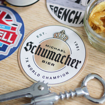 Formula One Legends Beer Mats X9 | Gift For F1 Fans, 6 of 8