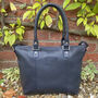 Genuine Leather Dark Navy Leather Handbag, Shoulder Bag, thumbnail 3 of 3