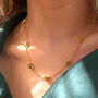 Peridot August Birthstone Minimalist Gold Necklace, thumbnail 3 of 4