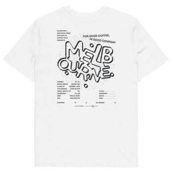 Melbourne Coffee Scene Cotton Embroidered T Shirt, 4 of 12