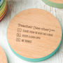 Personalised Teacher Definition Drinks Coaster, thumbnail 1 of 5