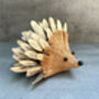 Set Three Handmade Hedgehog Ornaments Coconut, thumbnail 7 of 12