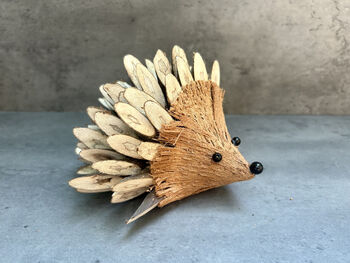 Set Three Handmade Hedgehog Ornaments Coconut, 7 of 12