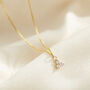 9ct Gold Cz Floral Petal Necklace, thumbnail 2 of 4