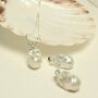 Gleaming Baroque Pearl Silver Earrings, thumbnail 1 of 5