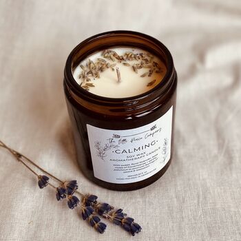 Calming Scented Soy Wax Aromatherapy Candle, 6 of 7