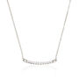 Gold Or Silver Diamond Style Pave Bar Necklace, thumbnail 5 of 8