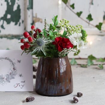 Fresh Flower Christmas Posy And Card, 3 of 7