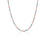 Rainbow Colourful Sterling Silver Tennis Necklace, thumbnail 5 of 5