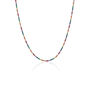 Rainbow Colourful Sterling Silver Tennis Necklace, thumbnail 7 of 7