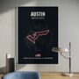 Austin F1 Track Print F1 Gift, Father's Day Gifts, thumbnail 1 of 2