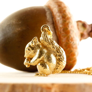 Baby Squirrel Necklace – Small Silver/Gold, 3 of 9