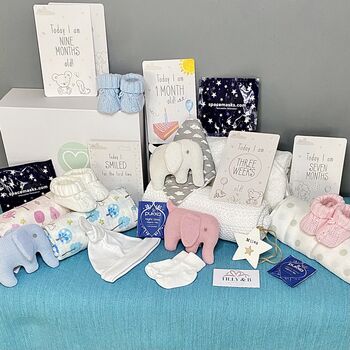 Bespoke Baby Gift Keepsake Box New Mum And Newborn Gift, 7 of 10