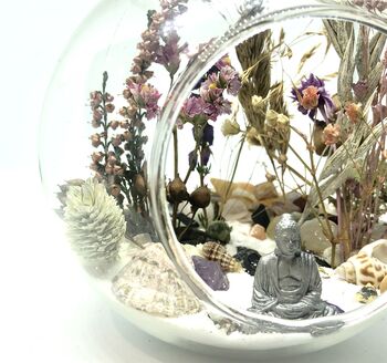 Dried Flowers And Buddha Terrarium Kit, 7 of 8