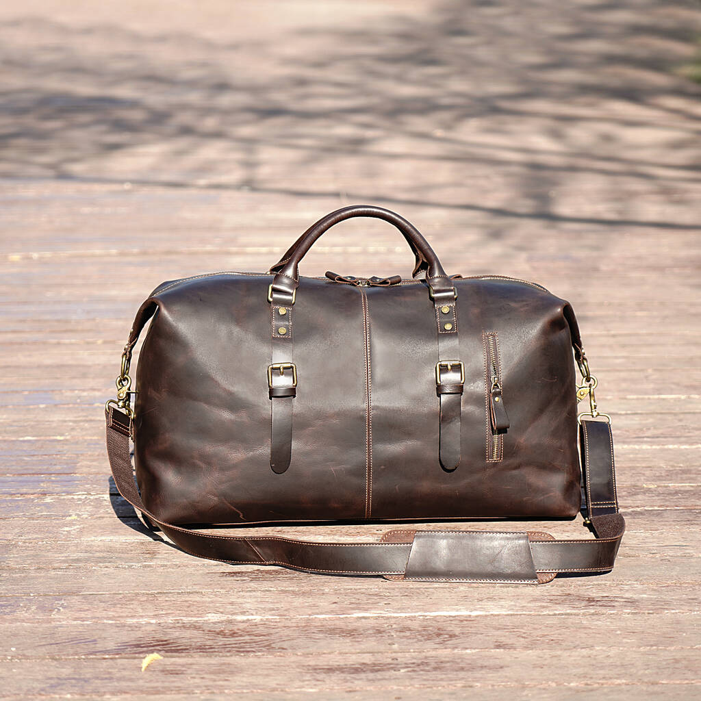 amazon leather holdall