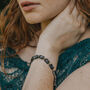 Black Emperors Stone Crystal Bracelet, thumbnail 3 of 4