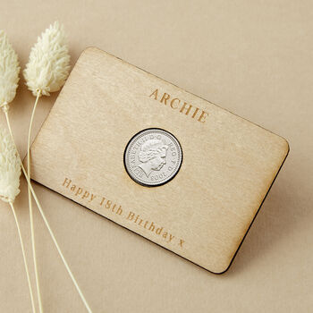 18th Birthday 2007 Or 2008 Five Pence Personalised Wallet Card, 2 of 5