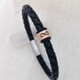 Infinity Leather Bracelet, Bronze Anniversary Gifts, thumbnail 2 of 4