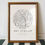 Any Football Stadium Custom Map Print, Football Team Poster, thumbnail 4 of 5
