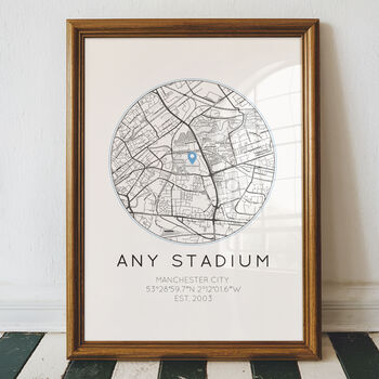 Any Football Stadium Custom Map Print, Football Team Poster, 4 of 5