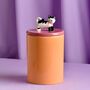 Orange Ceramic Cat Treat Jar, thumbnail 1 of 3