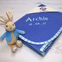Personalised Blanket With Peter Rabbit Rattle, thumbnail 4 of 11