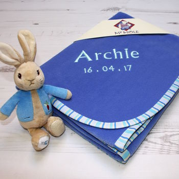 Personalised Blanket With Peter Rabbit Rattle, 4 of 11