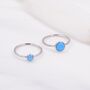 Sterling Silver Opal Ring, thumbnail 7 of 11
