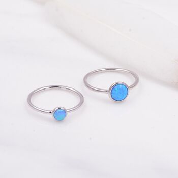 Sterling Silver Opal Ring, 7 of 11
