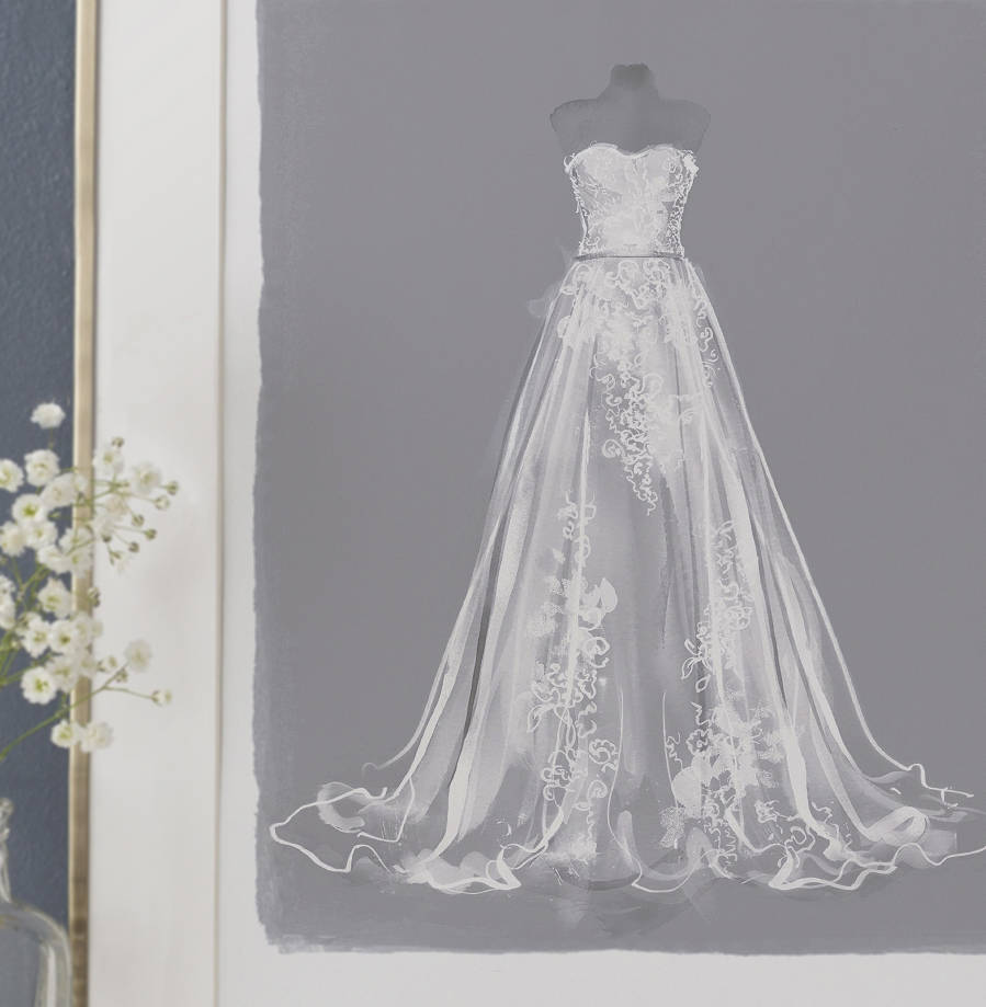 wedding dress illustration