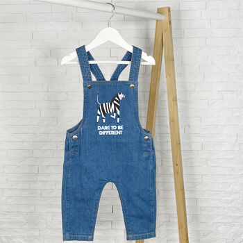Dare To Be Different Zebra Kids/Baby Dungarees, 2 of 2