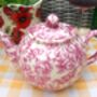 Two Cup Tespot In Pink Blossom Chintz Design, thumbnail 3 of 9
