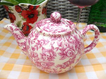 Two Cup Tespot In Pink Blossom Chintz Design, 3 of 9