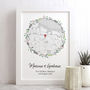 Personalised Map Print For Wedding / Engagement Etc, thumbnail 3 of 7