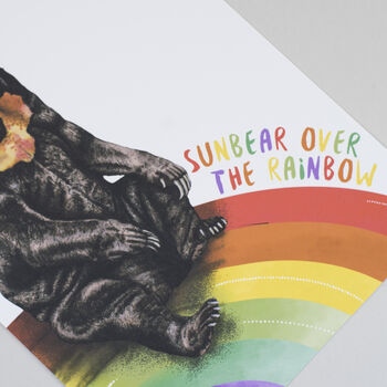 Sun Bear Over The Rainbow Art Print, 2 of 4