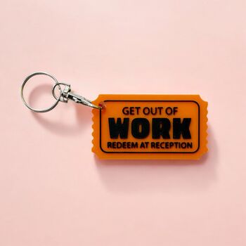 Arcade Ticket Funny And Offensive Novelty Keyrings, 10 of 10