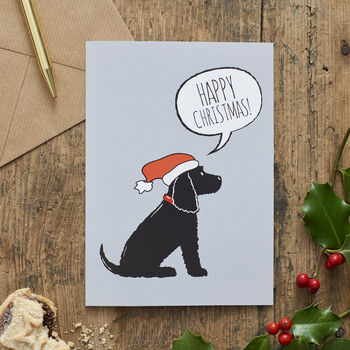 Black Cocker Spaniel Organic Cotton Tea Towel, 10 of 12