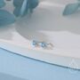 Sterling Silver Extra Tiny 2mm Aquamarine Blue Cz Stud Earrings, thumbnail 1 of 12