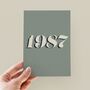 Personalised Retro Year Typography Greetings Card, thumbnail 6 of 9