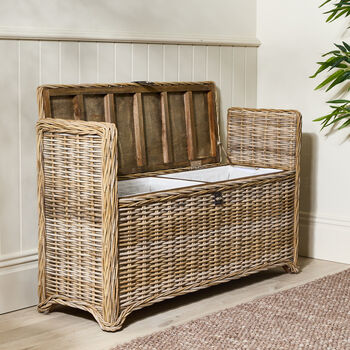 Woven Bench With Storage Trunk, 8 of 9