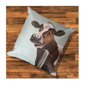 Ivy Moo, Faux Suede Cow Cushion, 2 of 5