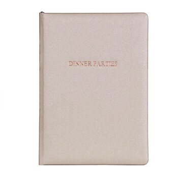 Personalised Hand Bound Buckram Dinner Party Book, 8 of 10