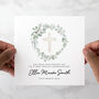 Personalised Wreath Christening Card, thumbnail 1 of 3