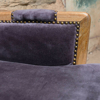 Charcoal Grey Camden Velvet Armchair, 6 of 8