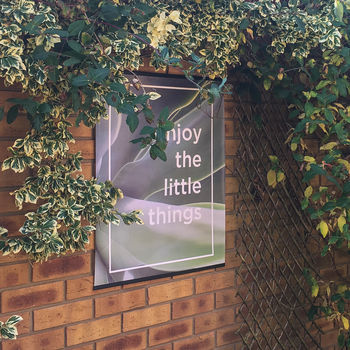 Enjoy The Little Things Botanical Outdoor Garden Poster, 7 of 8