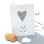 4th Linen Heart Personalised Wedding Anniversary Card, thumbnail 1 of 4