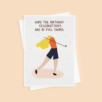 Full Swing Golfing Birthday Card For Her, 2 of 2
