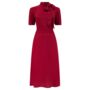 Kathy Dress In Windsor Wine Vintage 1940s Style, thumbnail 1 of 2
