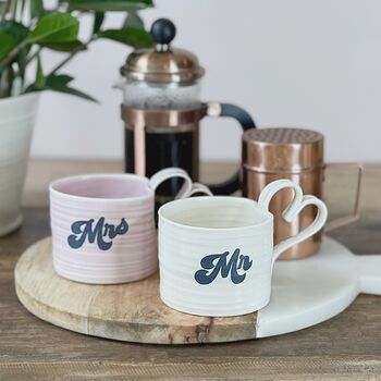 Mr And Mrs Love Heart Mug Gift Set, 2 of 9